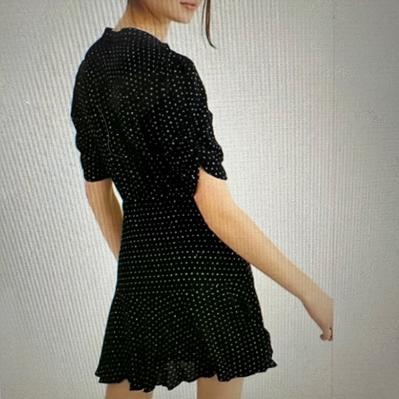 FREE PEOPLE PIPPA POLKA DOT MINI DRESS. NWT. MEDIUM - Picture 2 of 10